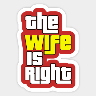 The Wife Is Right Game Show Sticker